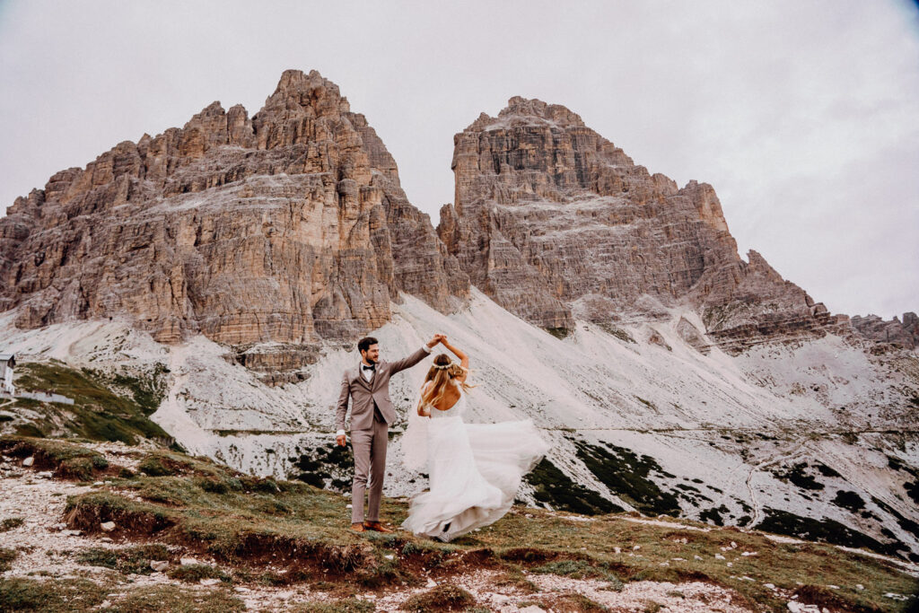Dolomiten Hochzeitsfotos Berge