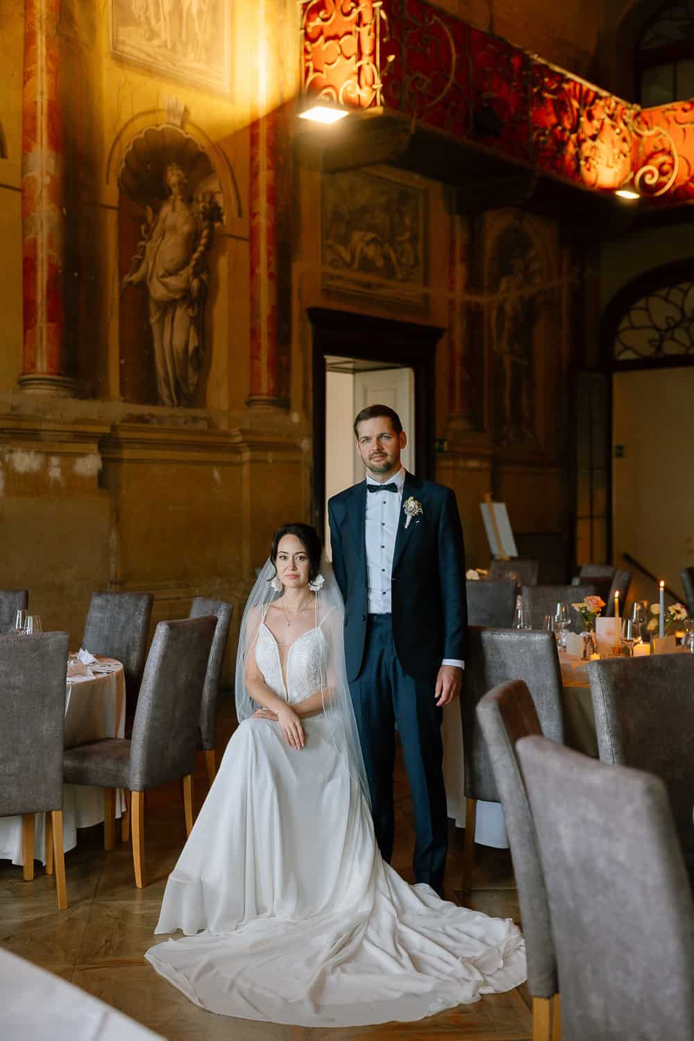 Braut und Bräutigam Hochzeit elegante Foto im Vogue